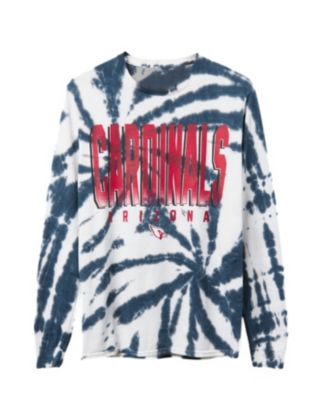 Junk Food Clothing - Unisex NFL Arizona Cardinals Game Time Tie Dye Long Sleeve