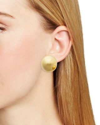 Domed Button Clip On Earrings