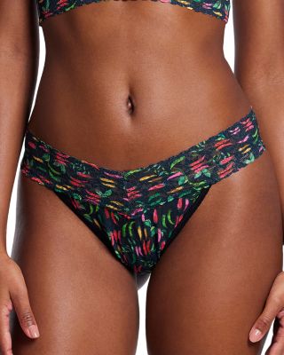Hanky Panky Original-Rise Printed Lace Thong