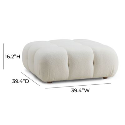  Calliope Faux Shearling Modular Ottoman