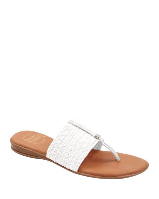 Women's Nice Slip On Woven Slide Thong Sandals