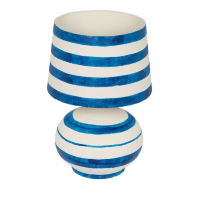Positano Striped Papier Mache Table Lamp