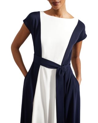 HOBBS LONDON Emery Two Tone Midi Dress | Bloomingdale's