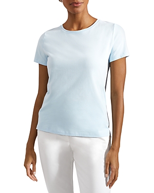 Shop Hobbs London Pixie Cotton Tee In Mineral Blue