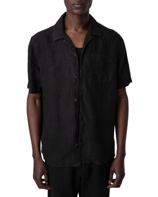 Zadig & Voltaire - Sloan Linen Regular Fit Button Down Camp Shirt