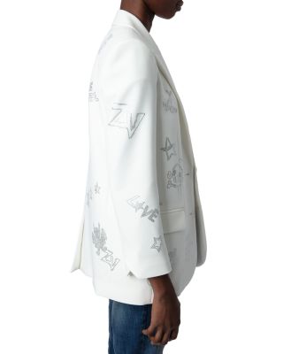 Viva Multistrass Rhinestone Embellished Blazer