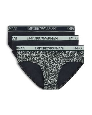 Emporio Armani Logo Stretch Cotton Briefs - Pack of 3