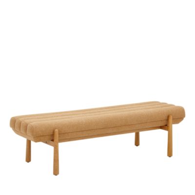  Julianna Sunflower Heavy Linen Bench in Yellow