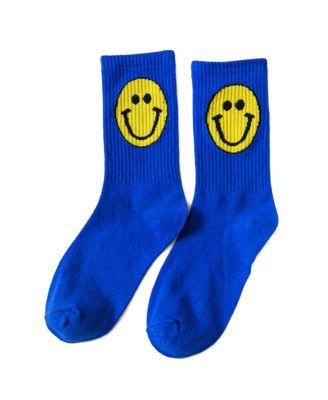 Girls' Happy Face Socks (8-12) - Big Kid