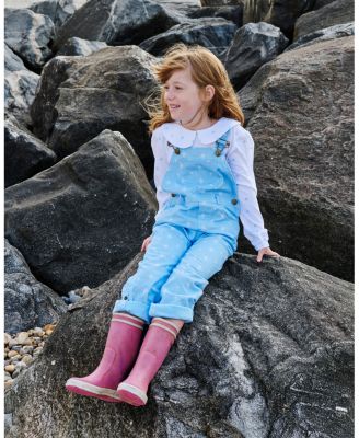  Ice Blue Snowflake Overalls - Little Kid