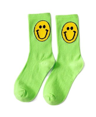 Malibu Sugar Girls' Happy Face Socks (8-12) - Big Kid