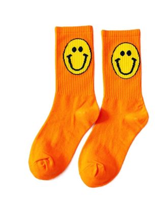 Malibu Sugar Girls' Happy Face Socks (8-12) - Big Kid
