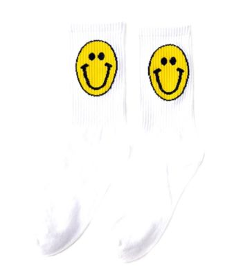 Malibu Sugar Girls' Happy Face Socks (8-12) - Big Kid