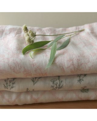 French Floral Silky Swaddles, Pack of 3  