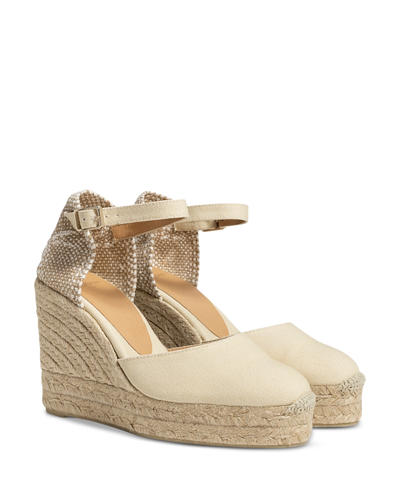 Castaner Women's Carol Almond Toe Espadrille Wedge Platform d'Orsay Pumps