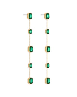 Iconic Color Crystal Linear Drop Earrings