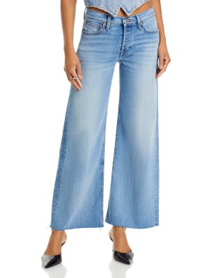 RE/DONE - Mid Rise Wide Leg Ankle Jeans