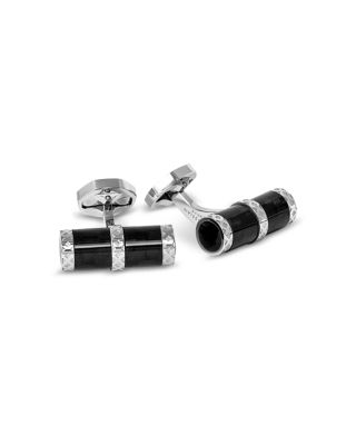 Tateossian - Carbon Regalia Cylinder Cufflinks