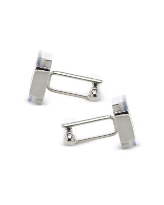 Floating Mother Of Pearl Checkered Square Cufflinks
