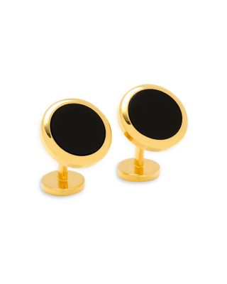 Double Sided Onyx & Mother-of-Pearl Round Stud & Cufflink Set