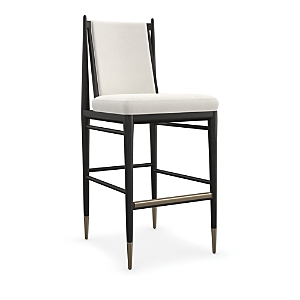 Caracole Unity Dark Bar Stool In White/black