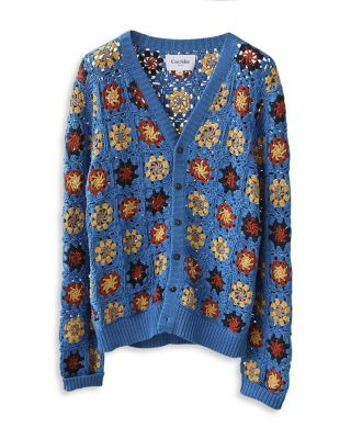 Corridor Hand Crocheted Floral Patterned Button Cardigan