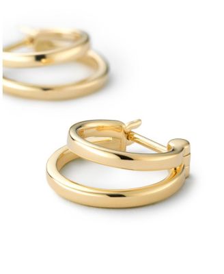 10K Gold Double Hoops