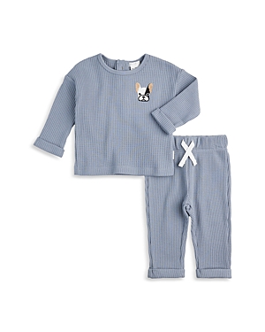 Firsts by petit lem Boys' Frenchie Thermal Top & Pants Set - Baby
