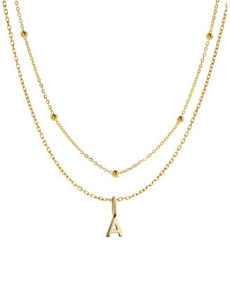 10K Gold Layered Letter Necklace