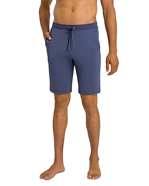 Shop Hanro Casual Drawstring Shorts In Slate Blue