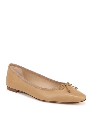 Veronica Beard - Women's Catherine Leather Bow Ballet Flats