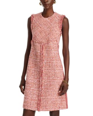 Ensemble Tailleur Jupe St. John En Tweed Fleuri – Veste Débardeur Et Jupe, Taille 10