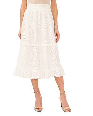 CeCe Floral Lace Tiered Skirt
