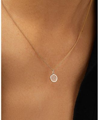 10K Gold Floating Lab Grown Diamond Necklace