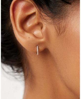 10K Gold Lab Grown Diamond Huggie Hoops