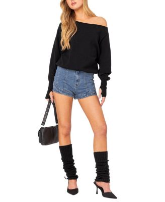 Off Shoulder Oversized Sweater