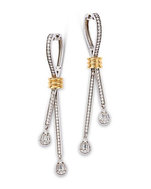 Shop Bloomingdale's Diamond Drop Earrings In 14k Yellow & White Gold, 1.0 Ct. T.w. - 100% Exclusive In White/yellow