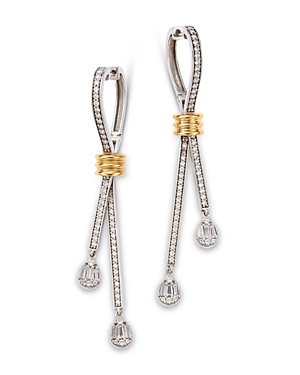 Bloomingdale's Diamond Drop Earrings In 14k Yellow & White Gold, 1.0 Ct. T. W. In White/yellow