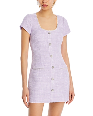 Shop Likely Cira Beaded Trim Dress In Lilac