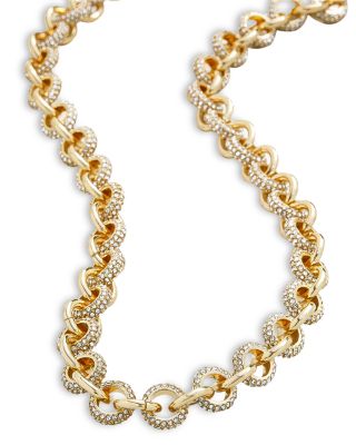 Baublebar Beth Pave Linked Ring Collar Necklace, 16-19
