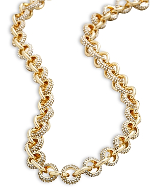 Beth Pave Linked Ring Collar Necklace, 16-19