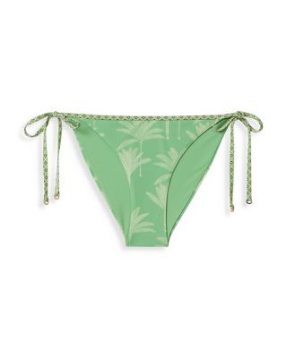 Thia Palm Print Side Tie Bikini Bottom