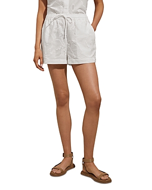 Reiss Nia Embroidered Shorts In White