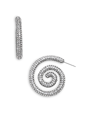 Baublebar Nicole Pave Spiral Drop Earrings In Silver