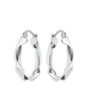 Twist Sterling Silver Hoop Earrings, 0.8L - 100% Exclusive