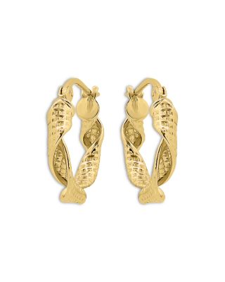 Aqua Twist Hoop Earrings in 18K Gold Plated Sterling Silver - Exclusive