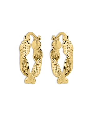 Twist Hoop Earrings in 18K Gold Plated Sterling Silver - 100% Exclusive