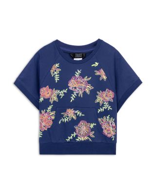 Truce - Girls' Floral Embroidered Top - Big Kid