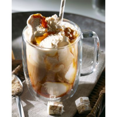 Sorrento Plus Latte Glass Mug, Set of 2