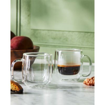 Sorrento Plus Espresso Glass Mug, Set of 2